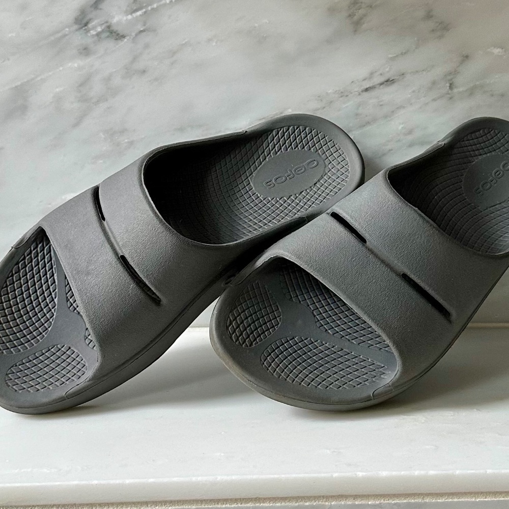 Gray OOFOS OOahh Slide Sandal